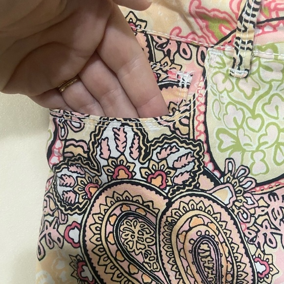 Croft & Borrow women's 6 paisley denim 5 pocket skirt preppy feminine EUC - Picture 3 of 7